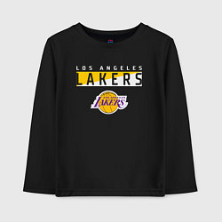 Лонгслив хлопковый детский LA LAKERS NBA ЛЕЙКЕРС НБА, цвет: черный