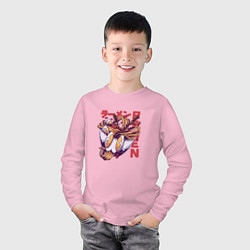 Лонгслив хлопковый детский Cute Ramen Bowl, цвет: светло-розовый — фото 2