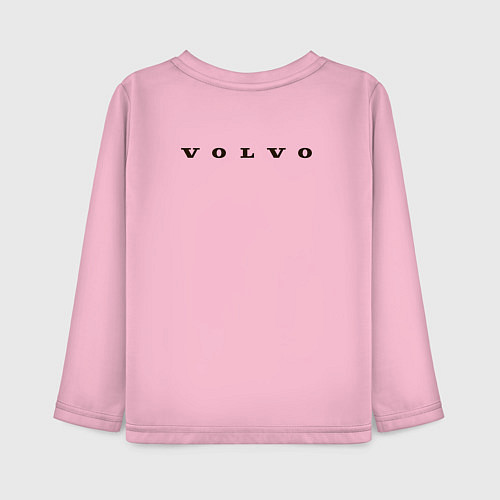 Детский лонгслив Автомобильная марка Volvo / Светло-розовый – фото 2