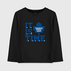 Лонгслив хлопковый детский It is Toronto Maple Leafs Time, Торонто Мейпл Лифс, цвет: черный