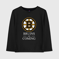 Лонгслив хлопковый детский Boston are coming, Бостон Брюинз, Boston Bruins, цвет: черный