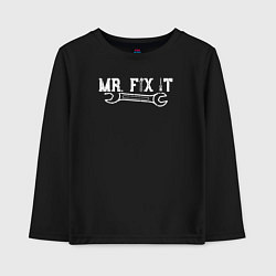 Лонгслив хлопковый детский Mr FIX IT, цвет: черный