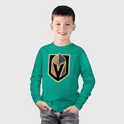 Лонгслив хлопковый детский Vegas Golden Knights , Вегас Голден Найтс, цвет: зеленый — фото 2