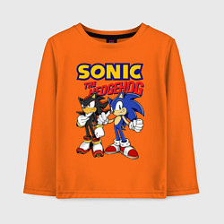 Лонгслив хлопковый детский ЕЖ СОНИК SONIC THE HEDGEHOG, цвет: оранжевый