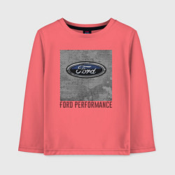 Лонгслив хлопковый детский Ford Performance, цвет: коралловый