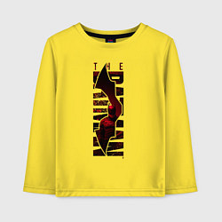 Лонгслив хлопковый детский Логотип Бэтмен 2022, цвет: желтый