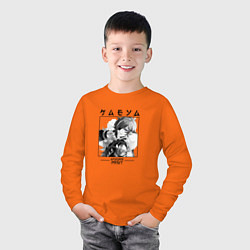 Лонгслив хлопковый детский Кэйа Олберич, Genshin Impact, цвет: оранжевый — фото 2