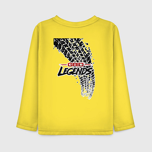 Детский лонгслив Грид / Желтый – фото 2