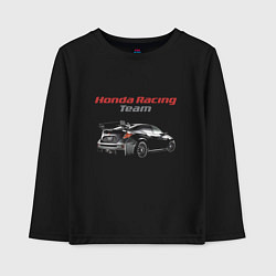 Лонгслив хлопковый детский Honda Racing Team Motorsport, цвет: черный