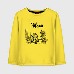 Лонгслив хлопковый детский Италия Милан, цвет: желтый