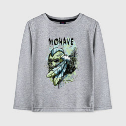 Лонгслив хлопковый детский Череп с ирокезом, цвет: меланж