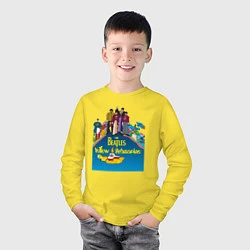 Лонгслив хлопковый детский The Beatles on a Yellow Submarine, цвет: желтый — фото 2