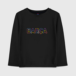 Лонгслив хлопковый детский FC Barcelona - Multicolor 2022 Barca, цвет: черный