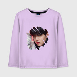 Лонгслив хлопковый детский Agust D SUGA BTS, цвет: лаванда