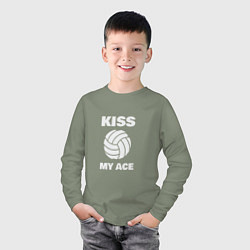 Лонгслив хлопковый детский Kiss - My Ace, цвет: авокадо — фото 2