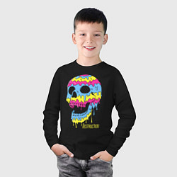 Лонгслив хлопковый детский Distruction Color skull Vanguard, цвет: черный — фото 2