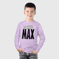 Лонгслив хлопковый детский Нереальный Макс, цвет: лаванда — фото 2