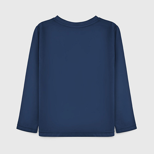 Детский лонгслив Панда с сердцем! / Тёмно-синий – фото 2