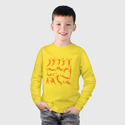 Лонгслив хлопковый детский Volleyball Players, цвет: желтый — фото 2
