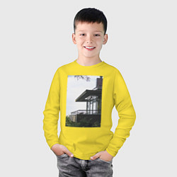 Лонгслив хлопковый детский Панорамный Дом, цвет: желтый — фото 2