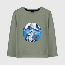 Лонгслив хлопковый детский Ведьма Ренни, цвет: авокадо