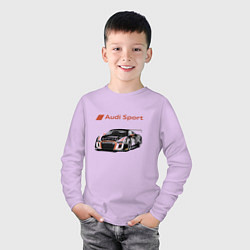 Лонгслив хлопковый детский Audi Motorsport Racing team, цвет: лаванда — фото 2