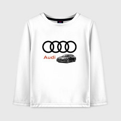 Лонгслив хлопковый детский Audi Prestige, цвет: белый