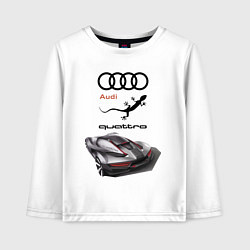 Лонгслив хлопковый детский Audi quattro Concept Design, цвет: белый