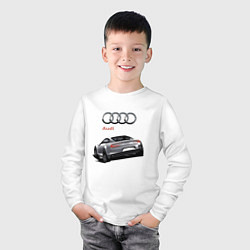 Лонгслив хлопковый детский Audi Prestige Concept, цвет: белый — фото 2