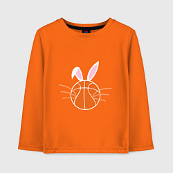 Лонгслив хлопковый детский Basketball Bunny, цвет: оранжевый