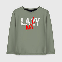 Лонгслив хлопковый детский Not Lazy, цвет: авокадо