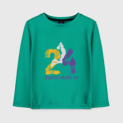 Лонгслив хлопковый детский Kobe Never Die - 24, цвет: зеленый