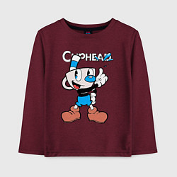 Детский лонгслив Синяя чашка Cuphead
