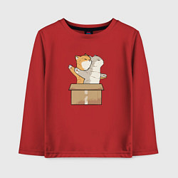 Лонгслив хлопковый детский Catanic, цвет: красный