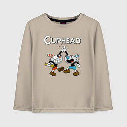 Детский лонгслив Cuphead веселые чашечки