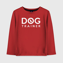 Лонгслив хлопковый детский DOG Trainer, цвет: красный