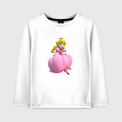 Лонгслив хлопковый детский Принцесса Персик Super Mario Beauty, цвет: белый