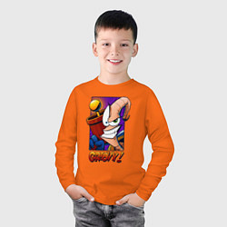 Лонгслив хлопковый детский Jim Groovy!, цвет: оранжевый — фото 2