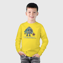 Лонгслив хлопковый детский Титанфол арт Helloween TITANFALL, цвет: желтый — фото 2