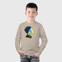 Лонгслив хлопковый детский Профиль Хлои, цвет: миндальный — фото 2