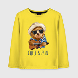 Лонгслив хлопковый детский CHILL & FUN, цвет: желтый