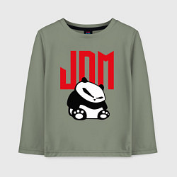 Лонгслив хлопковый детский JDM Panda Japan Симпатяга, цвет: авокадо