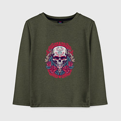 Детский лонгслив Roses Skull