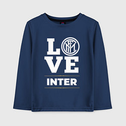 Лонгслив хлопковый детский Inter Love Classic, цвет: тёмно-синий