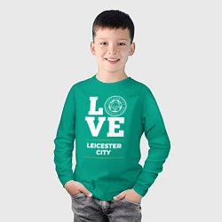 Лонгслив хлопковый детский Leicester City Love Classic, цвет: зеленый — фото 2