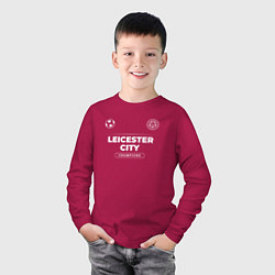 Лонгслив хлопковый детский Leicester City Форма Чемпионов, цвет: маджента — фото 2