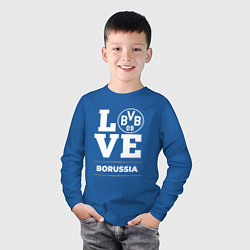 Лонгслив хлопковый детский Borussia Love Classic, цвет: синий — фото 2