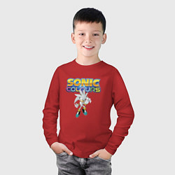 Лонгслив хлопковый детский Silver Hedgehog Sonic Video Game, цвет: красный — фото 2