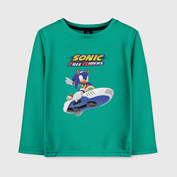 Лонгслив хлопковый детский Sonic Free Riders Hedgehog Racer, цвет: зеленый