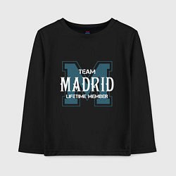 Лонгслив хлопковый детский Team Madrid, цвет: черный